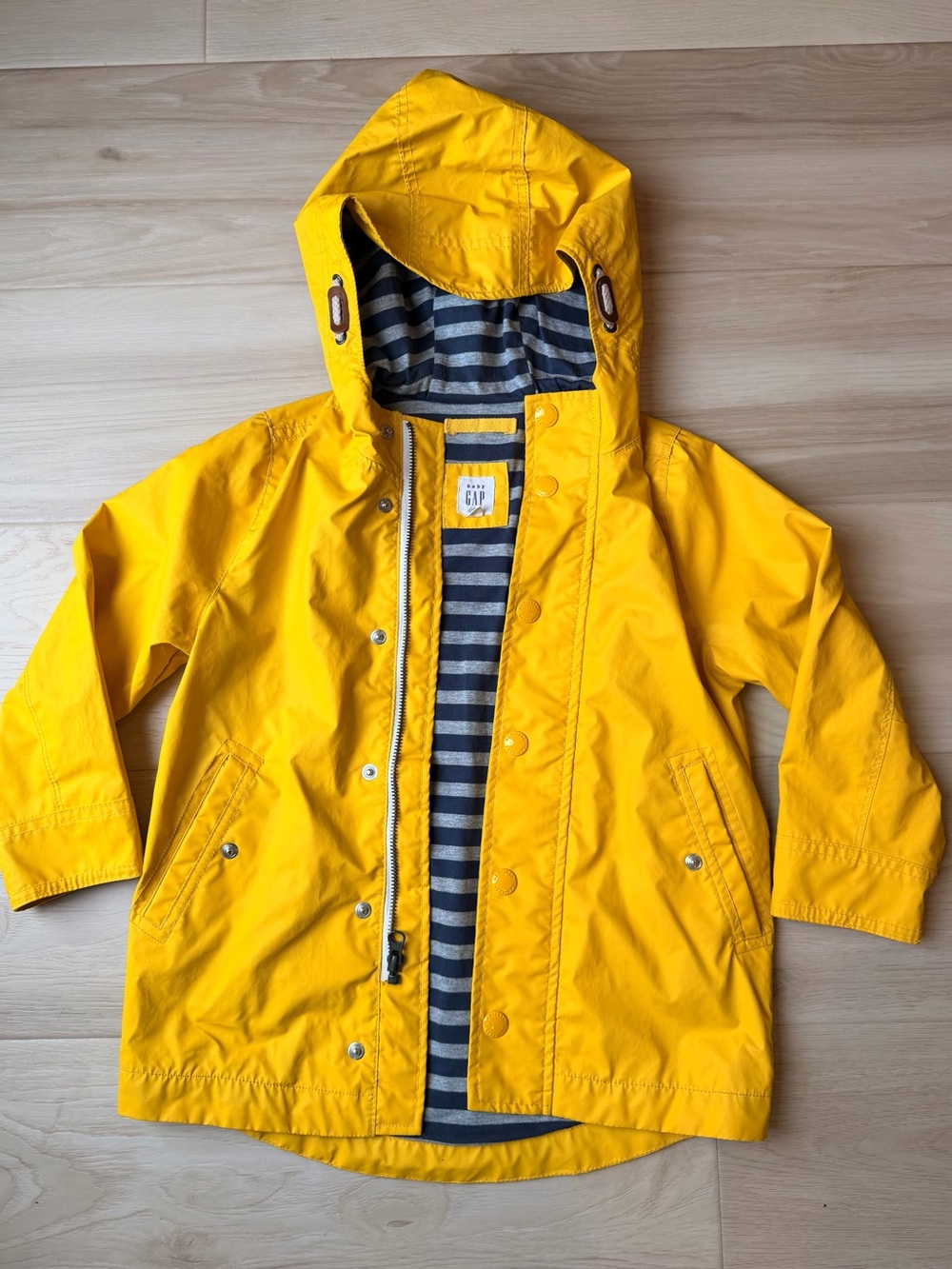 Gap Toddler Jersey-Lined Classic Yellow Rainslicker Jacket